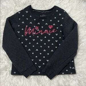 DISNEY Kids Minnie Mouse Long Sleeve Shirt - Black and Pink